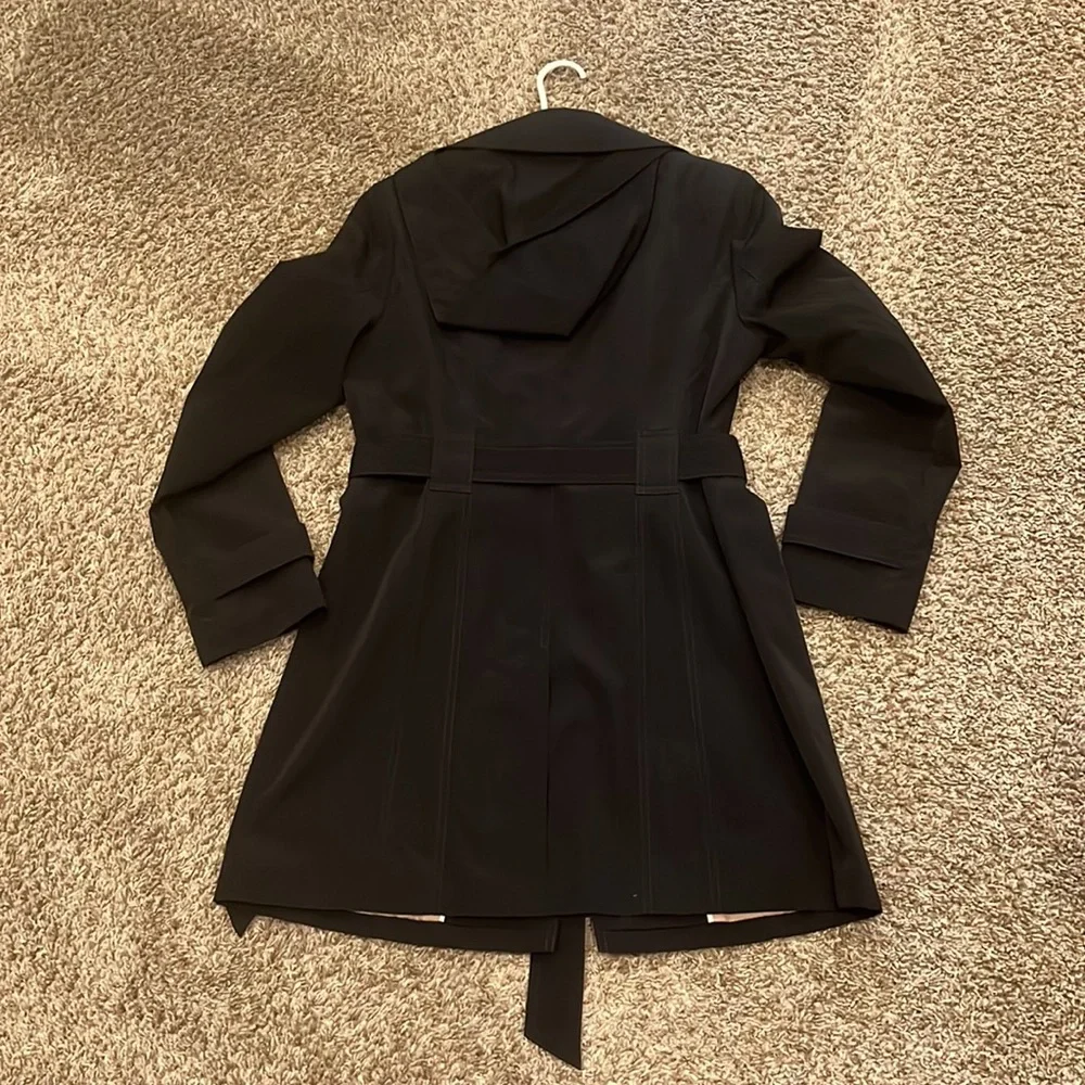 Calvin Klein trench raincoat Size S Black like NEW !! - Picture 2 of 4